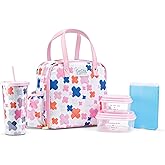 Fit & Fresh Lunch Bag For Women, Insulated Womens Lunch Bag For Work, Leakproof & Stain-Resistant Large Lunch Box For Women With Containers, Tumbler and Ice Pack, Zipper Closure Wichita Bag X Spot