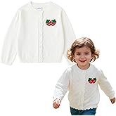 Simplee kids Baby Girl Knit Cardigan Sweater Cream Cotton Autumn Coat
