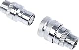 Alphacool Eiszapfen G1/4 Double Bulkhead Quick Release Fitting Silver view 3