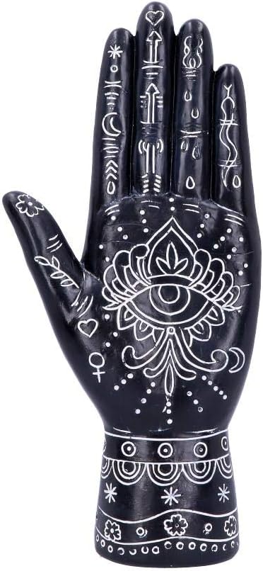 Nemesis Now U4798P9 Hamsa Hand 22.5cm, Black, One Size, Black / Black