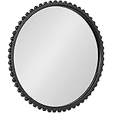Kate and Laurel Beadbrook Round Wall Mirror