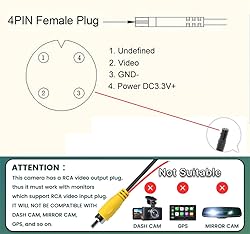 HD Backup/Front/Side View Camera with Gold