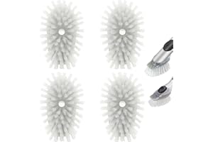 SHADOWGALLERY Brush Refills for OXO Dish Brush - 4 Pack Dish Brush Cleaning Soap Dispensing Head Replacement for Scrubber(Grey)