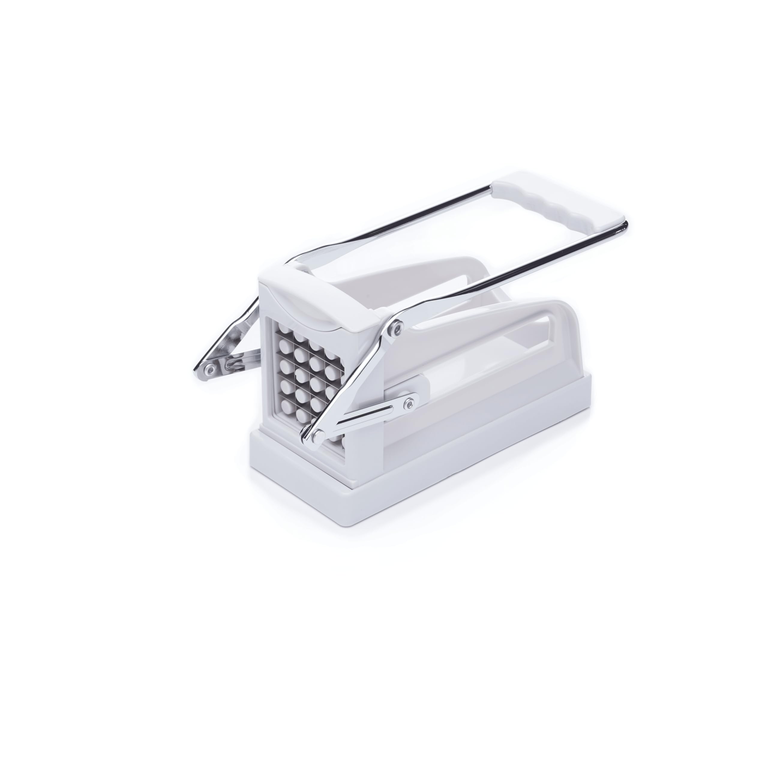 KitchenCraft Potato Chipper, Professional Chip Cutter, Plastic and Stainless Steel, 23.5 x 1.5 x 12 cm, White