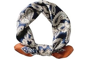 MEISEE Mulberry Silk Scarfs Women Small Square Scarf 21" x 21" Breathable Lightweight Neckerchief Headscarf