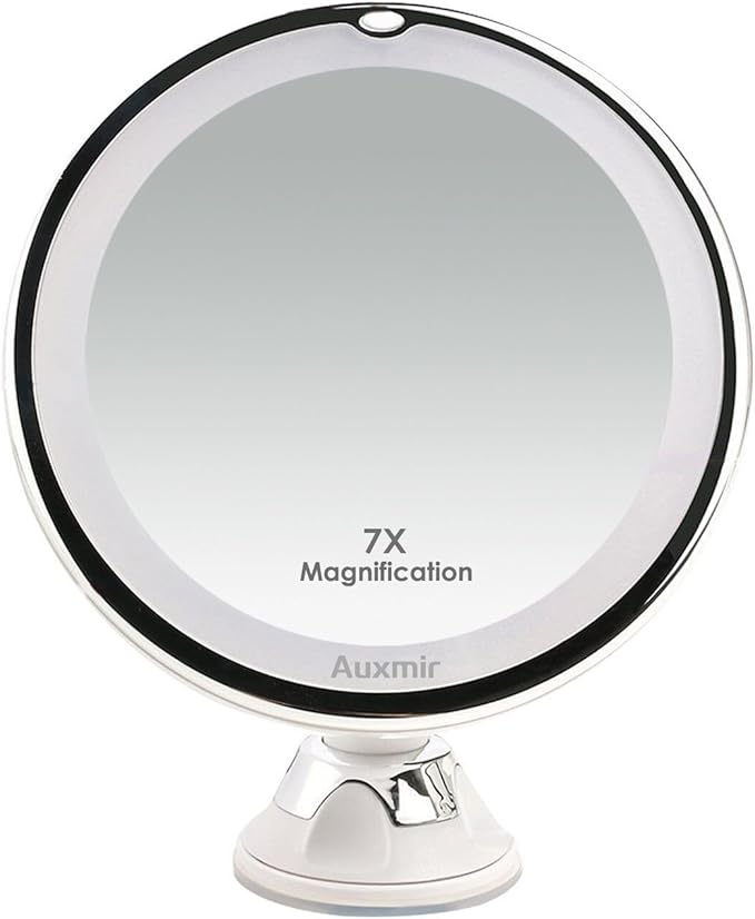 Auxmir Makeup Mirror with 7X Magnifying, LED Lighted