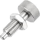 PATIKIL Spring Plunger with Knurled Handle, M10x1.5 Spring Return Knob Plunger 304 Stainless Steel Retractable Coarse Thread 
