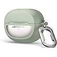 SURITCH Case Cover for Bose Ultra Open Earbuds(2024), Shockproof Protective Cover for Bose Ultra Open Wireless Ear Earbuds Charging Case Accessories with Carabiner, Green