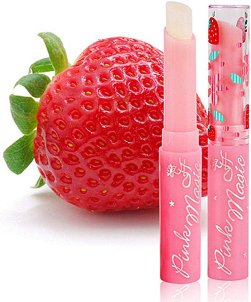 Jeeke Magic Strawberry Lip Gloss Temperature Changing Lipstick Moisturizer Balm Waterproof