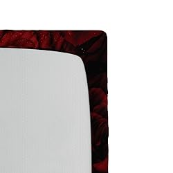 Ambesonne Romance Fitted Sheet, Roses Drops of