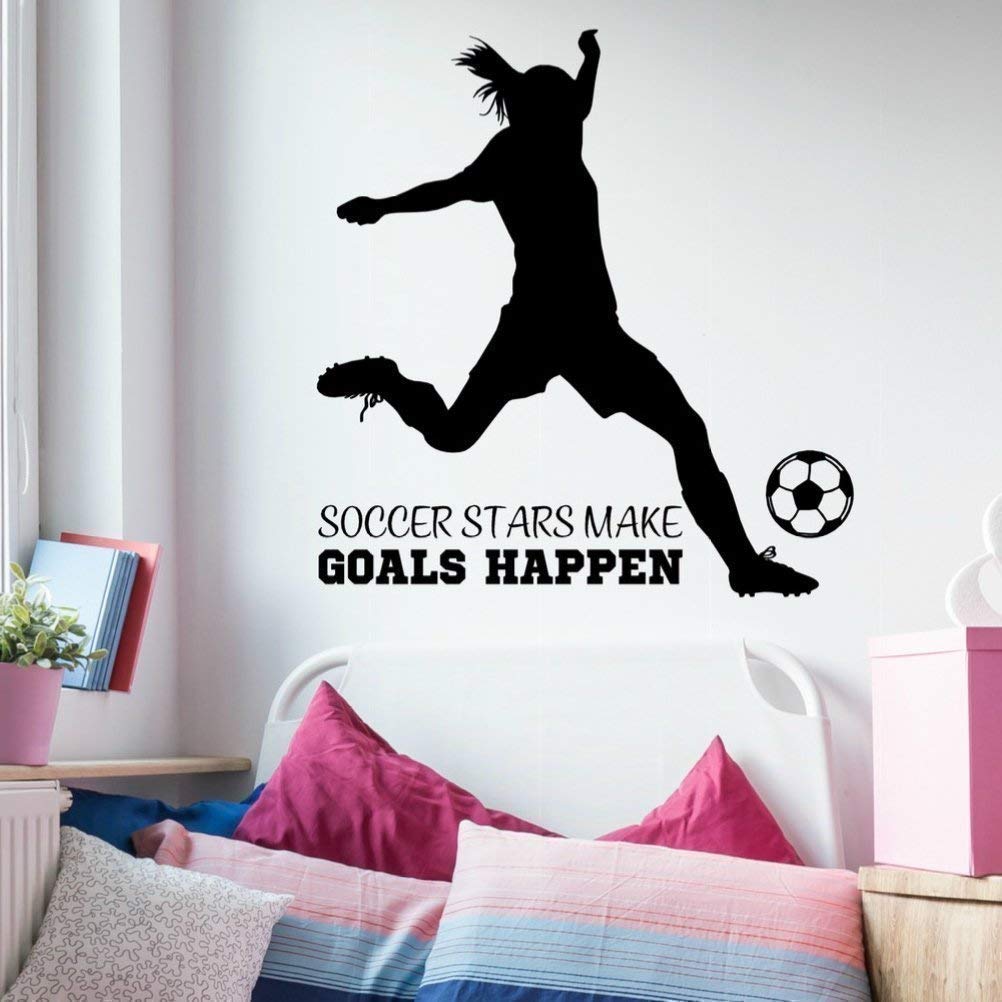 Amazon Com Girls Soccer Quote Wall Decor Girls Soccer