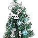 FUNARTY 62ct Christmas Ball Ornaments Assorted Shatterproof Christmas Tree Balls Decorations with Hand-held Gift Package for Xmas Tree Holiday Wedding Party (Blue and Silver)