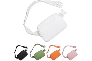 HVJCEZ Fanny Packs for Women Men, Fashionable Waist Bags Waterproof Small Crossbody Belt Bag Bum Bag with Adjustable Strap for Running, Hiking, Walking and Travel White
