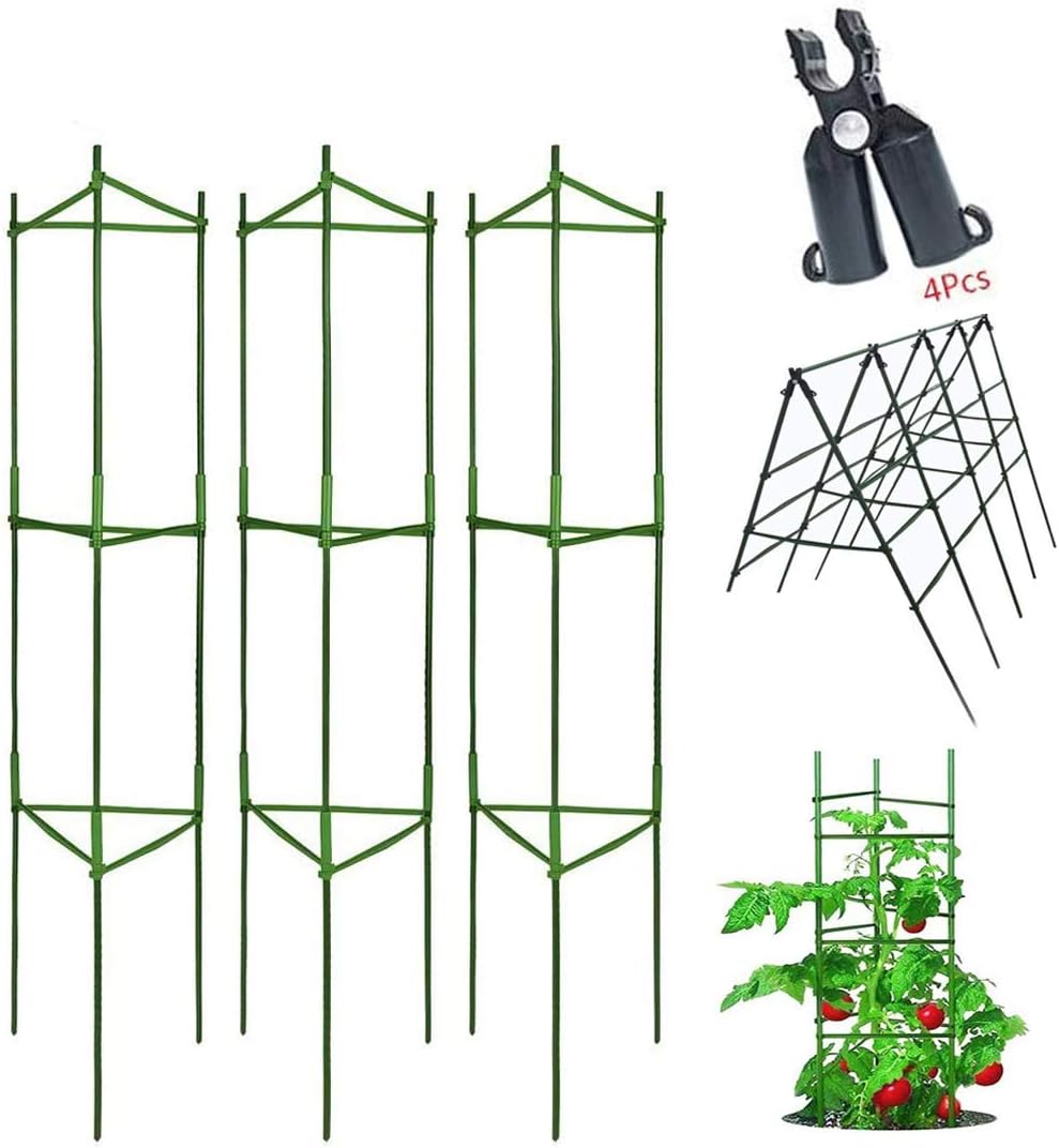 LIBRNTY 3 Pack Garden Plant Support,Tomato Growing Cage,Stainless Steel
