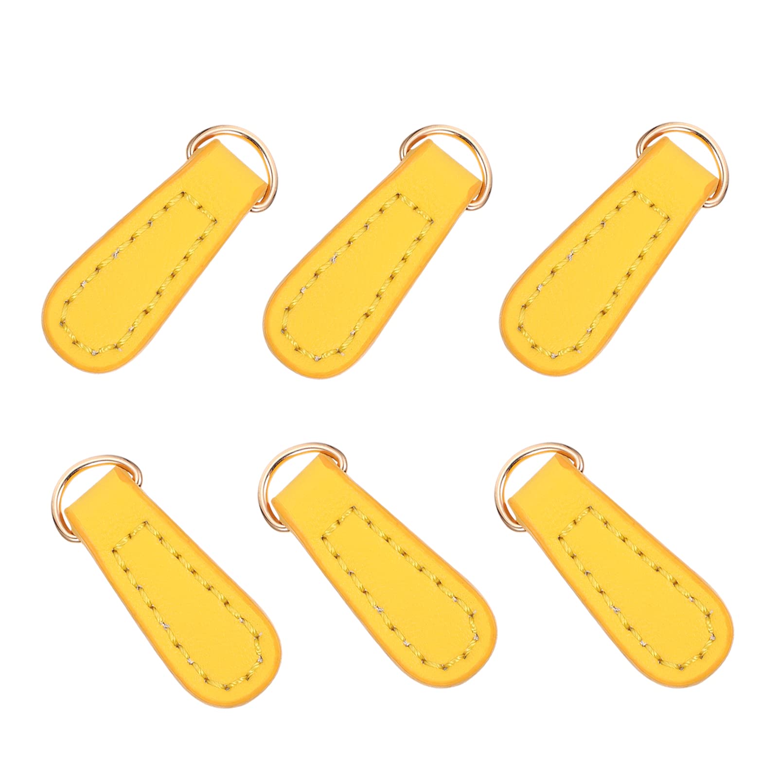 Wakauto Zipper Heads Leather Zipper: Repair Zip Pulls 6pcs Garment Clothes Zipper Slider Yellow Zip Fixer Replacement Bag Suitcase Zipper Parts
