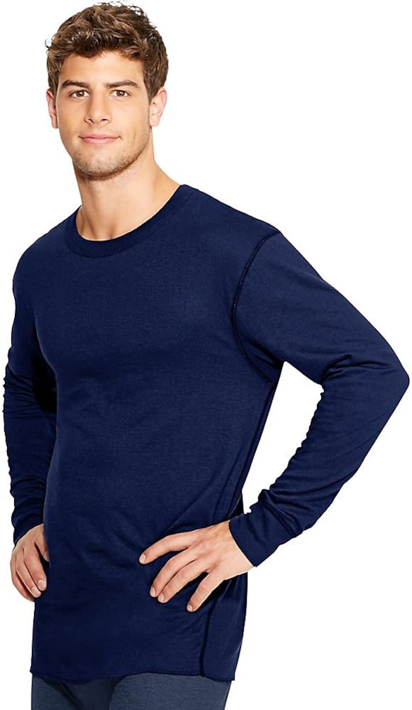 Duofold by Champion Thermals Men's LongSleeve BaseLayer Shirt, Navy