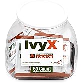CoreTex Ivy X Pre-Contact Poison Ivy Wipes - Fishbowl Pack of 25 Single-Use Barrier Wipes to Help Prevent Itchy Rashes - Also Works on Poison Oak & Sumac Oils - Quick Dry & Chalk-Free Formula
