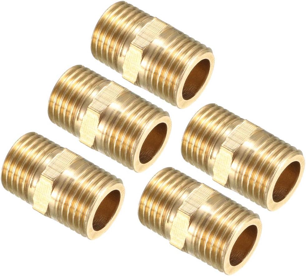 thumbnail image 2 of 5 Pcs 1/4 BSP Male Thread Brass Hex Head Pipe Plug Connector Fitting – Uxcell 2 of 4