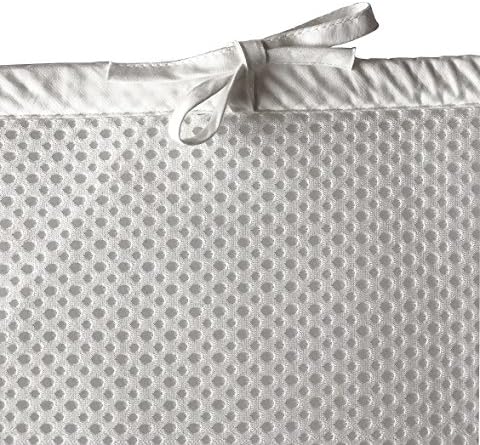 Infant Essentials - Breathable Padded Mesh Crib Liner/Bumper - Essential White