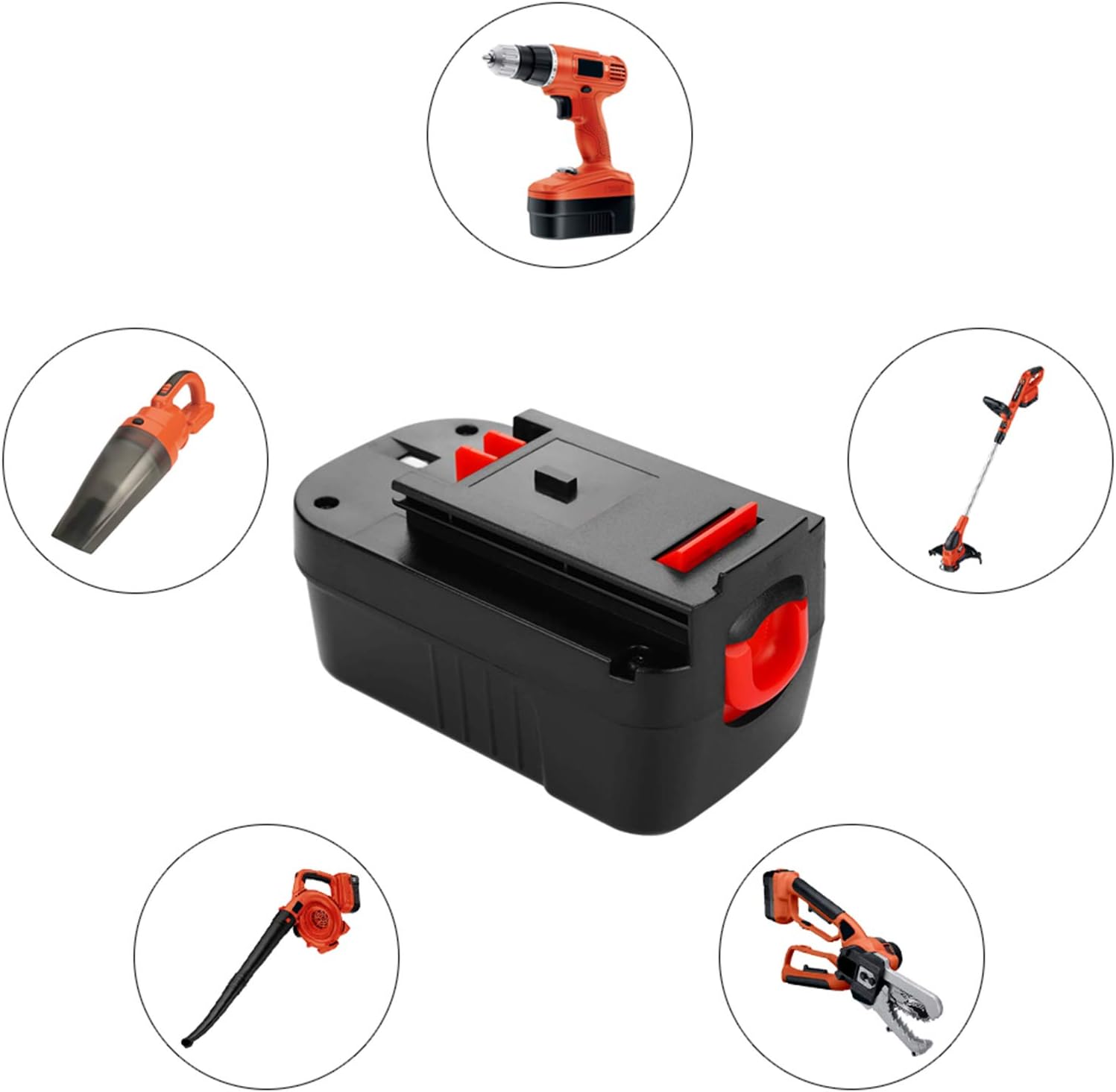 18 Volt 3.8Ah HPB18 Replacement Battery for Black and Decker 18V Ni-Mh, Compatible with B&D 18 Volt HPB18-OPE 244760-00 A1718 FS180BX FS18BX FS18FL FSB18 Firestorm Batteries 2 Packs: Home Audio & Theater
