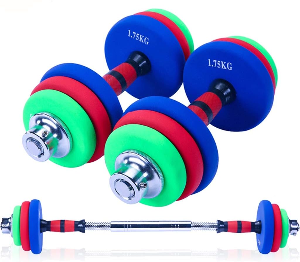 TangMengYun Dumbbell Set A Pair of Rubber-Coated Dumbbells Men's Household Barbell Set Adjustable Weight Fitness Equipment+ Storage Box Non-Slip Hand Dumbbell