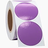 Hycodest Thermal Label Stickers 2" Circle Sticker Direct Thermal Labels 750 pcs (Purple)