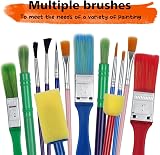 ZGTS 16Pcs Kids Paint Brushes Set with Palette Art Supplies for Children view 3