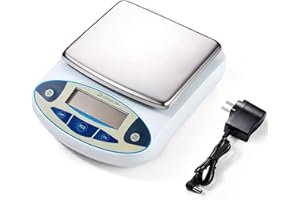 GPJYYDS Lab Scale 5000g x 0.01g Accuracy High Precision Electronic Analytical Balance Laboratory Precision Scale Digital Kitchen Balance Scale Jewelry Scale Scientific Scale, 6.7'' Weighing Surface Dp