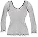 Music Legs Long Sleeve Spandex Diamond Net Cami (Top Only) (US, Alpha, One Size, Regular, Regular, Black)