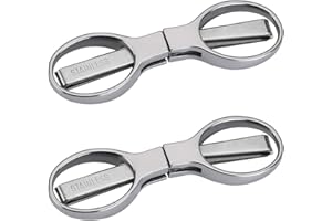 GIVEDOUA 2Pcs Folding Scissors, Silver, Modern, Stainless Steel, Safe Portable Travel Scissors