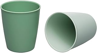 nip Eat Green öko Trinkbecher Kinder & Baby ab 12 Monaten: Ohne Melamin, für Mikrowelle & Spülmaschine, 2 Stück, grün