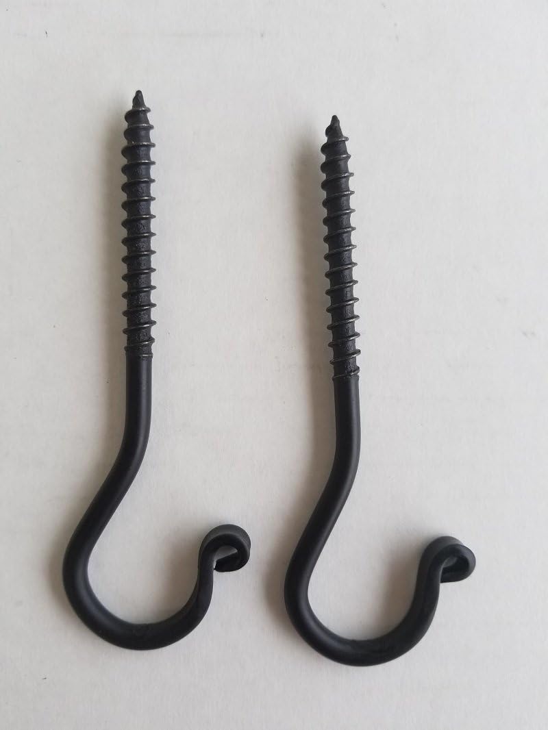2 Pack Wrought Iron Ceiling Hook Screws Hand Crafted In