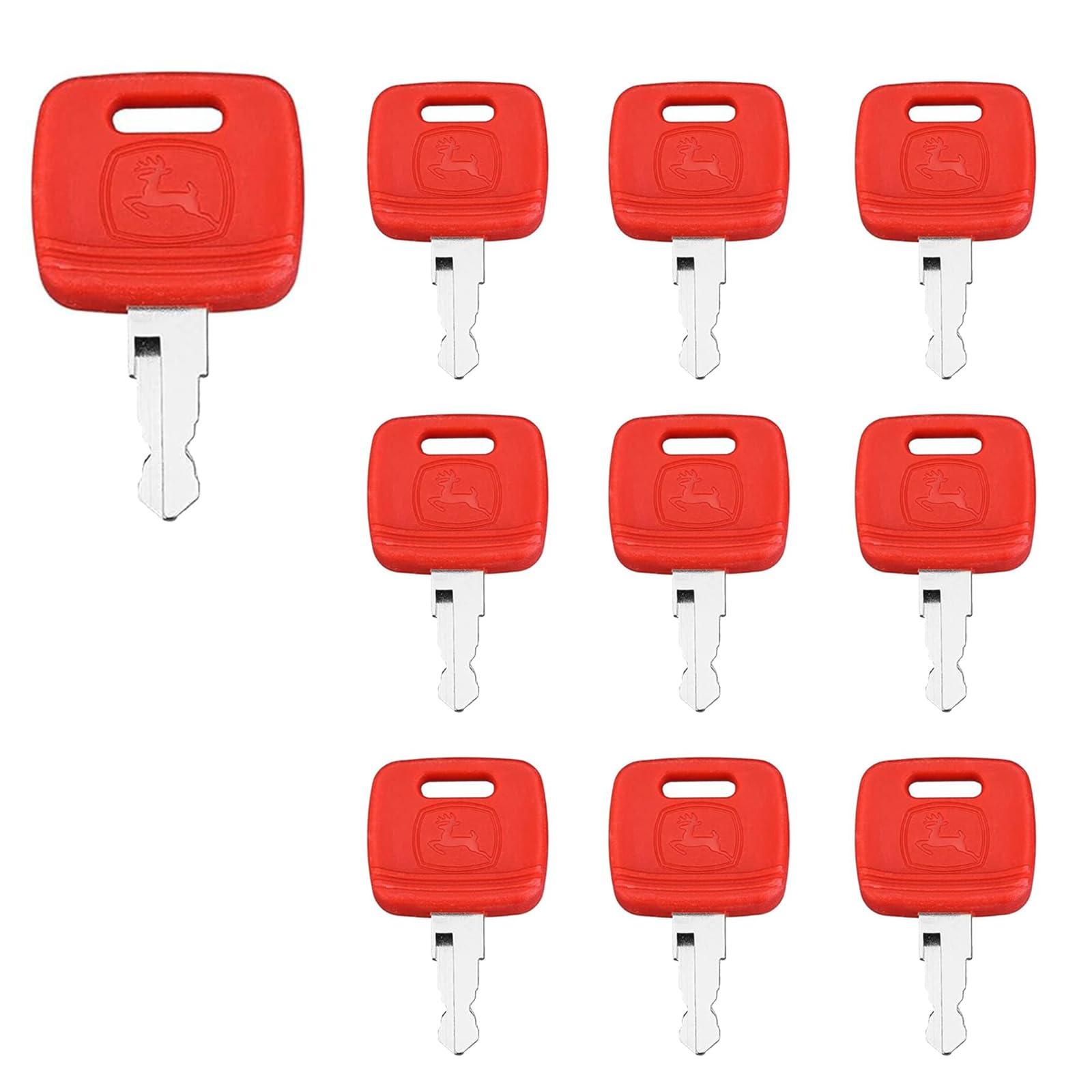 Photo 1 of 10 Pack RE183935 RE71557 Key Replacement for J-OHN Deere Tractor 2038R 2032R 5320 3120 3320 3720 4210 4320 4510 4710 5045E 5103 5203 7130 7230 8330 7810 9510 and 4730