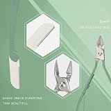 OWill 18pcs Manicure Set with PU Leather Case Green Nail Clipper Kit view 3