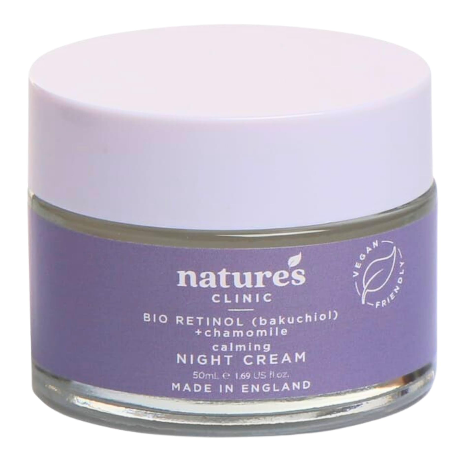 Bio Retinol Calming Night Cream for Face and Neck, 50ml - With Chamomile, Vegan Friendly, Made in UK (Night Cream)