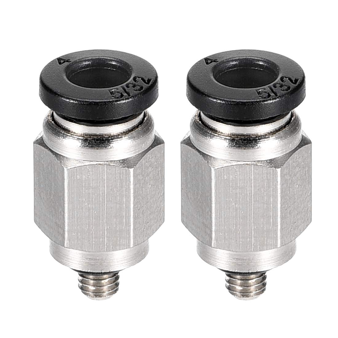 uxcell Straight Pneumatic Push to Quick Connect Fittings M3 Male X 4mm