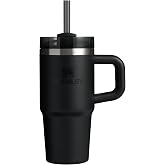 STANLEY Quencher H2.0 Flow State Tumbler, 14 oz, Black 2.0 | Handle and Straw | 3-Position Lid | Cup Holder Compatible for Travel | Insulated Stainless Steel Cup | BPA-Free