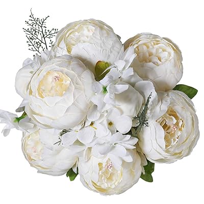 Buy Luyue Vintage Artificial Peony Silk Flowers Bouquet Home Wedding Decoration Spring White Online In Germany B07kydswm8