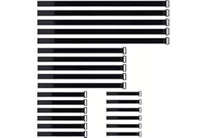 22 PCS Reusable Hook and Loop Cable Ties (8/12/18/24 Inch), Velcro Fastening Straps for Cord Management, Wire Organizer for H