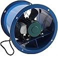 SUDEG 10" Axial Fan Cylinder Pipe Explosion-proof Spray Booth Paint,Utility Blower/Exhaust Ventilator Extractor for Basements Factories Shipyards