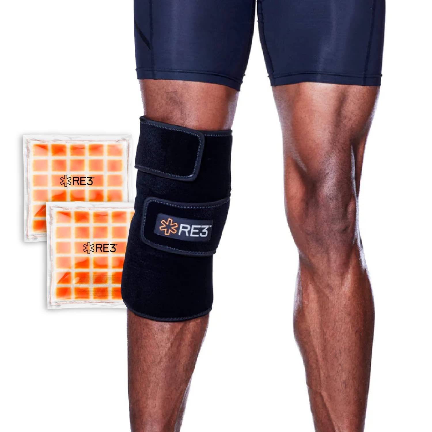 Photo 1 of RE3 Ice Compression Pack for Knee, Arm & Leg - Powerful & Effective Cold Compression Cryotherapy Wrap for Chronic Pain, Knee Replacement, Swelling - 2 x Ice Core Blankets, Standard One Size Fits Most