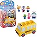 Pororo & Friends Kindergarten Mini Bus & 6 Pcs Character Figures Toy Set / School Bus Toy /Sound Voice LED Effect Gift Toy