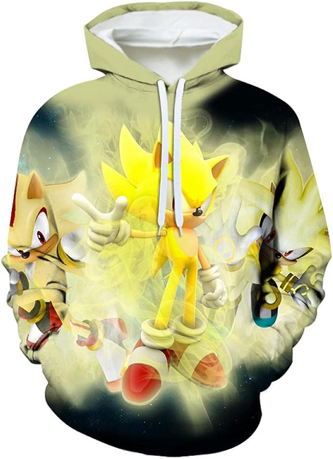 Sonic The Hedgehog Boys Girls Hoodies 3D Cool Hoody Funny Pullover