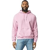 Gildan Men's Heavy Blend Drawcord Hooded Sweatshirt, Safety Pink