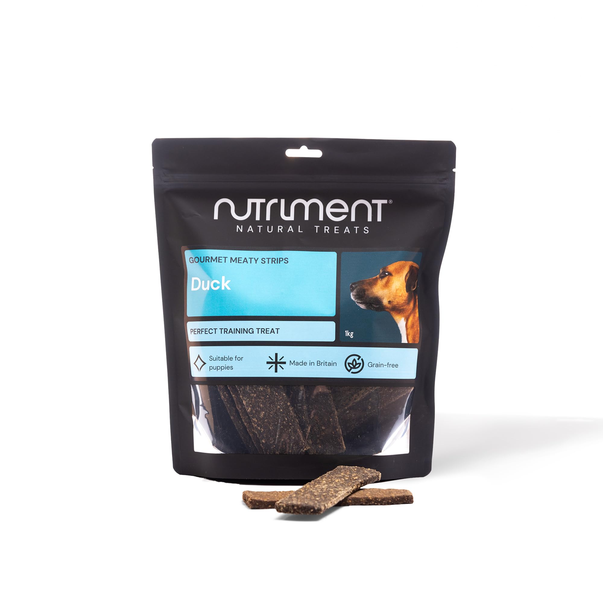 Natural Treats Gourmet Chicken & Duck Meaty Strips (1kg) British Made Grain Free Natural Air Dried Dog Chew Treats