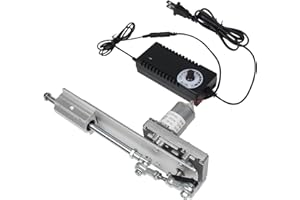 CNCTOPBAOS DC24V Reciprocating Linear Actuator Stroke 2-8CM 3 Inch,Adjustable Telescopic Rocker Arm Mechanism Gear Motor Speed Regulation Adapter 120RPM 0.78"-3.14"