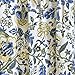 Waverly Imperial Dress Jacobean Floral Rod Pocket Back Tab Curtains for Windows in Bedroom, Kitchen, or Living Room, Single Panel, 52
