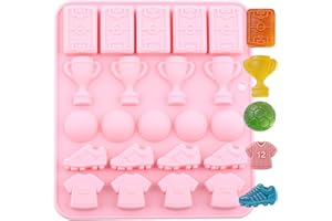 YIMINGMOLD 22 Cavity Football Theme Silicone Candy Molds Soccer Jersey Chocolate Mold For Chocolate Candy Cupcake Topper Deco
