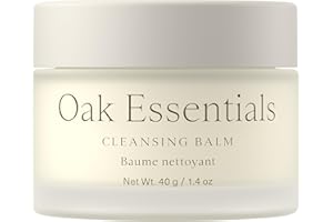Oak Essentials Cleansing Balm | Makeup Remover Face Cleanser with Avocado Oil, Juniper & Safflower Seed Oil, 1.4 Oz