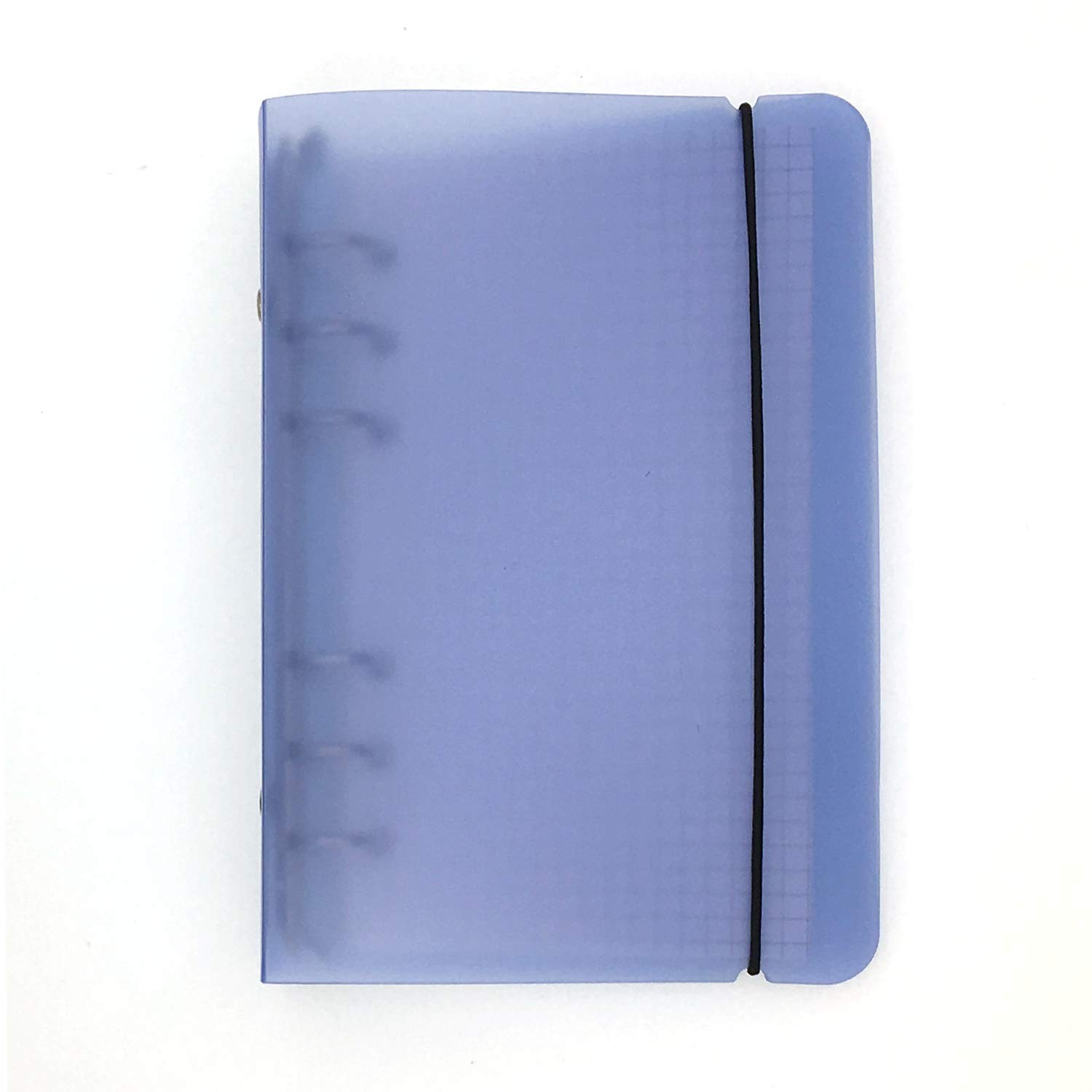A6/ A5 6-Holes Colorful PP Cover Round Ring Binder Personal Organizer for Loose Leaf Sheet Refill Notebook/DIY Scrapbooking (Blue, A5 Combo)